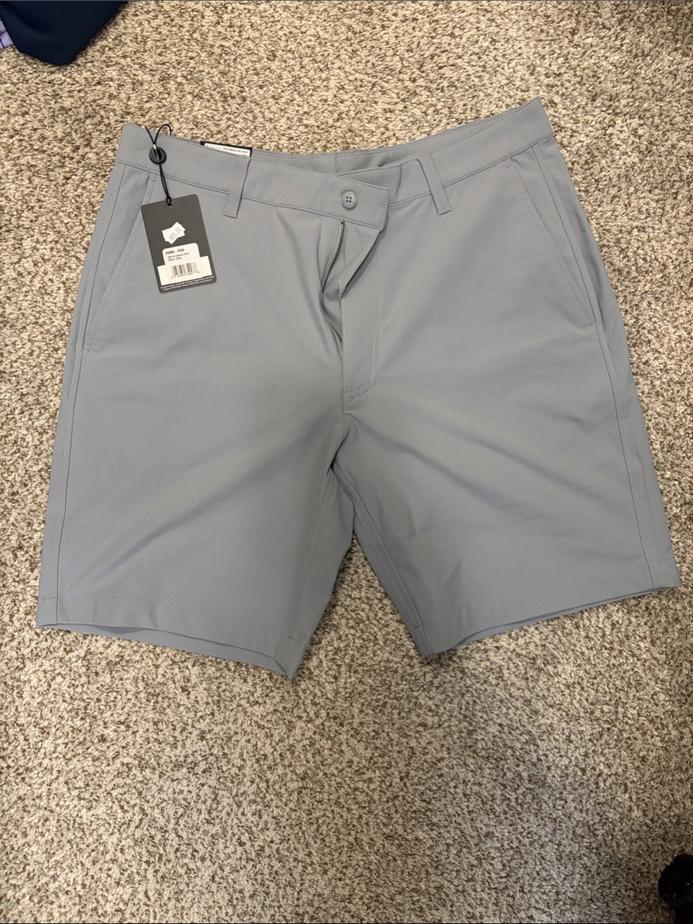 FootJoy 9 in Men's Flat Front Golf Shorts - Gray
